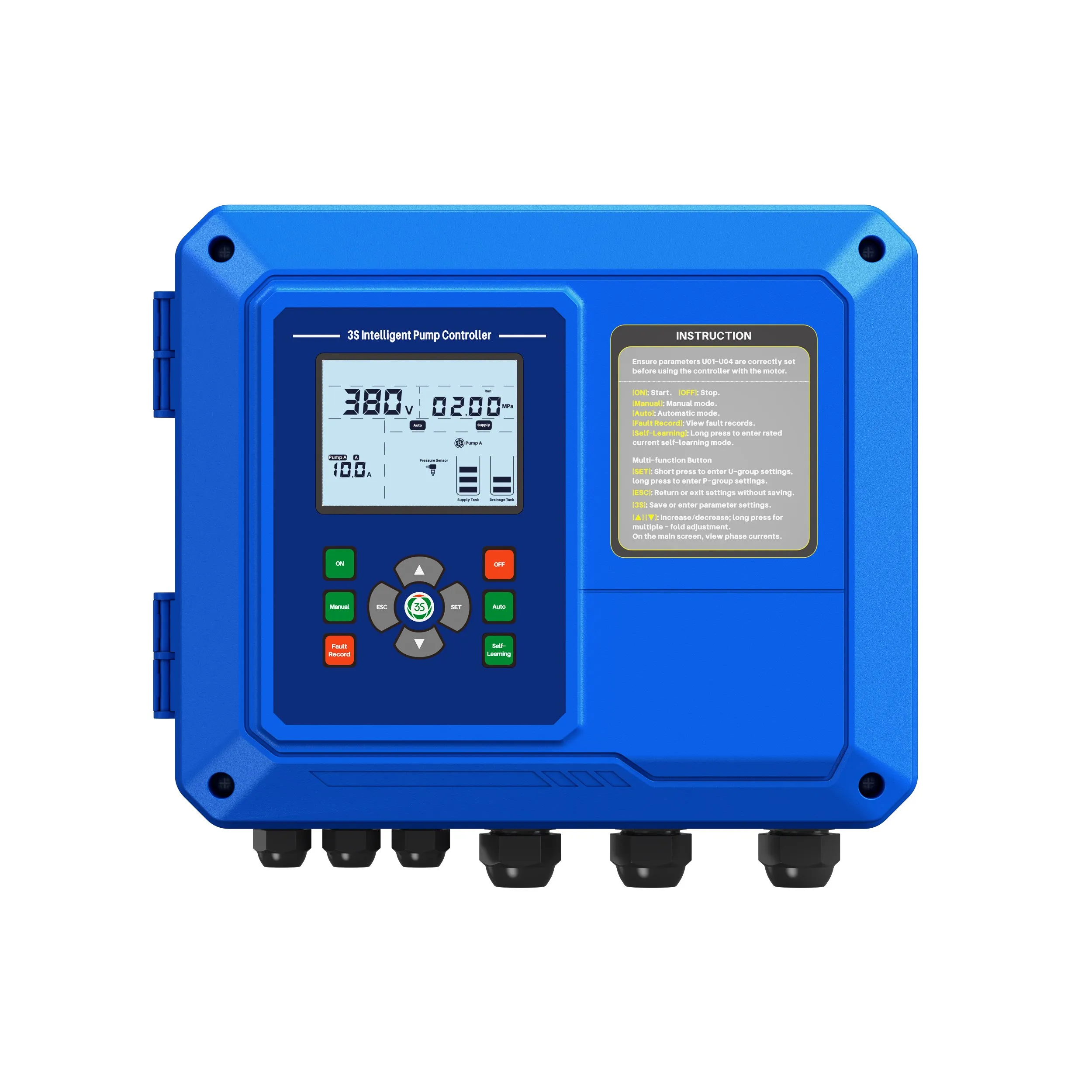 IP65 Pump Control Box,Outdoor Waterproof Pump Controller,Abs Plastic Pump Starter,Dustproof Water Pump Panel
