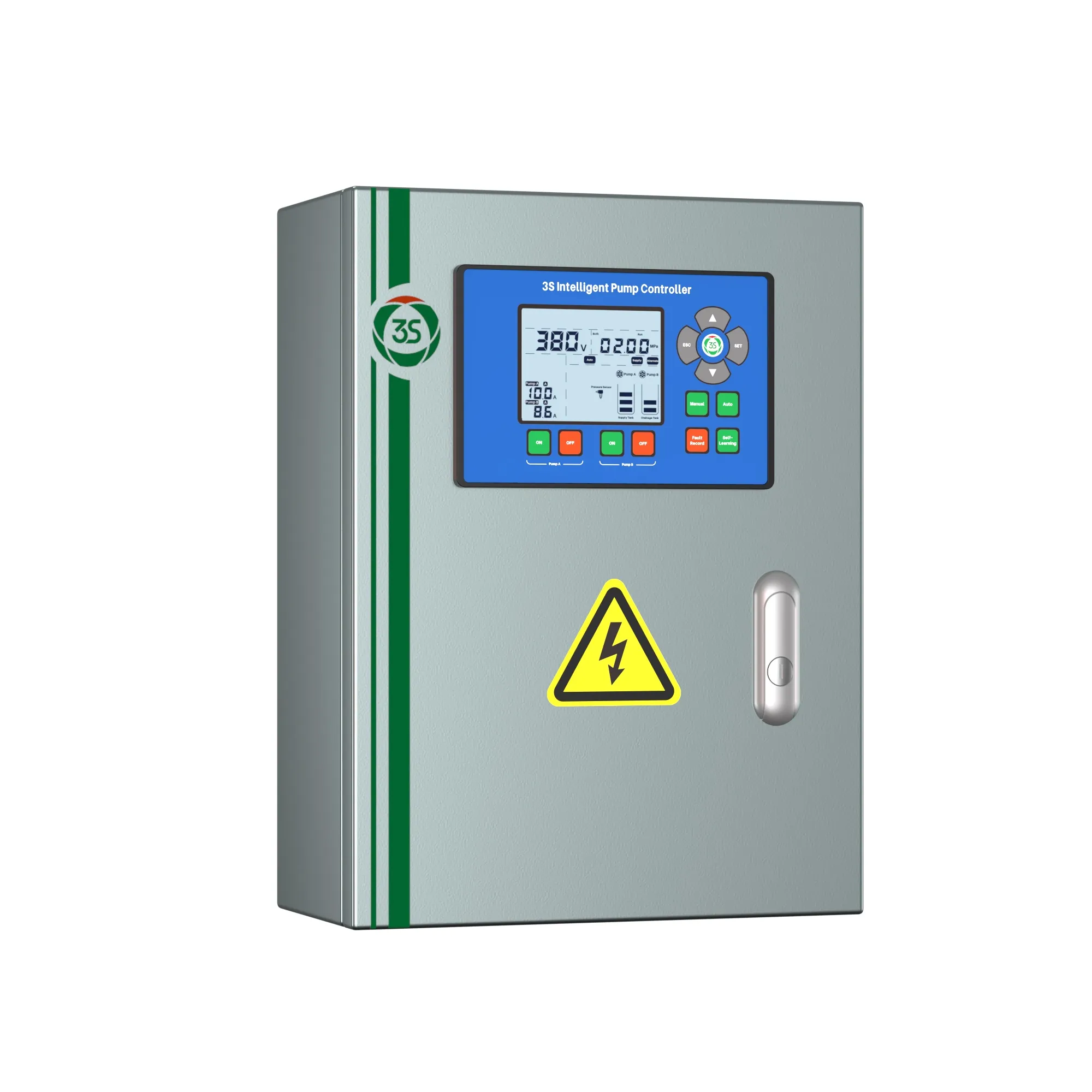 Sewage Duplex Control Panel,Iron Enclosure Pump Starter,3 Phase Dual Pump Controller