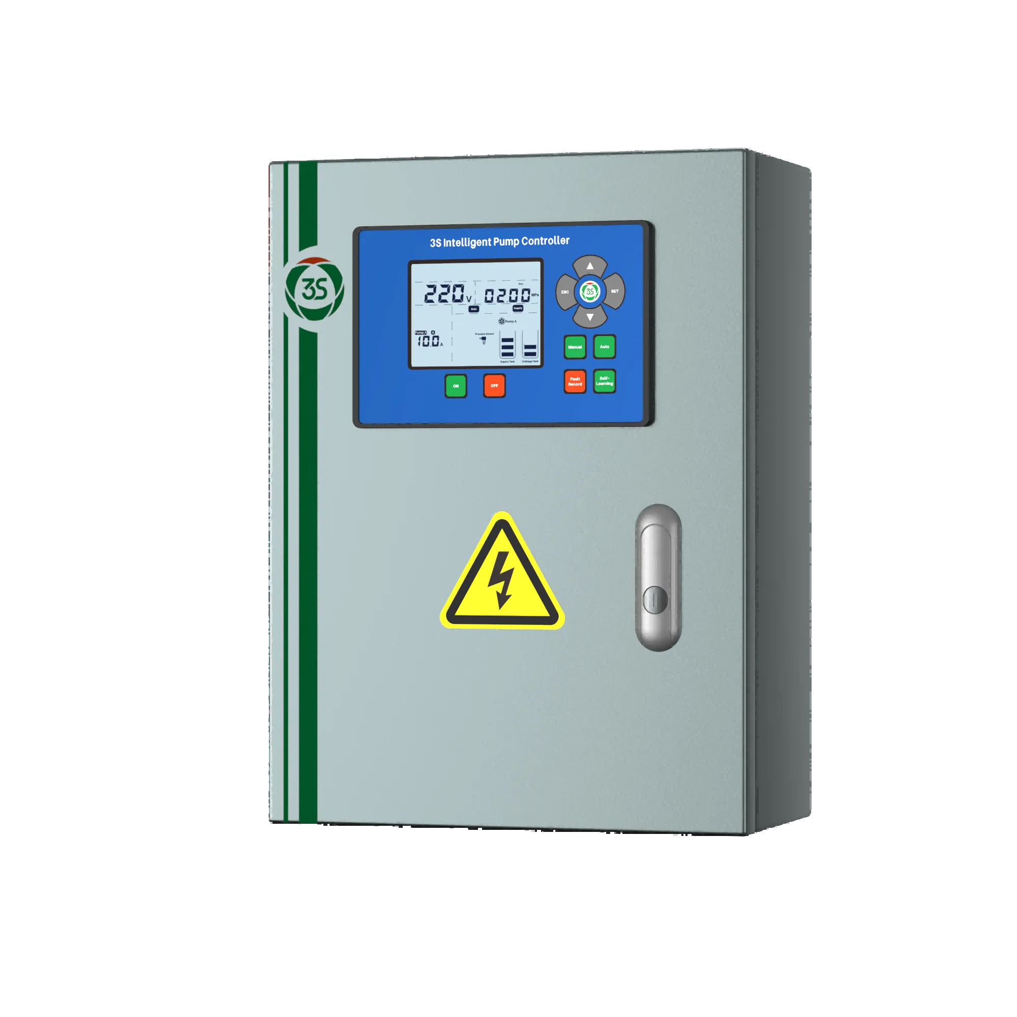 simplex pump control box,industrial pump controller,iron enclosure starter,single phase water pump panel